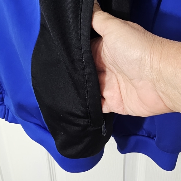 Adidas Men's XL Blue & Black Full-Zip Track Jacket - Embroidered Logo - Picture 8 of 13